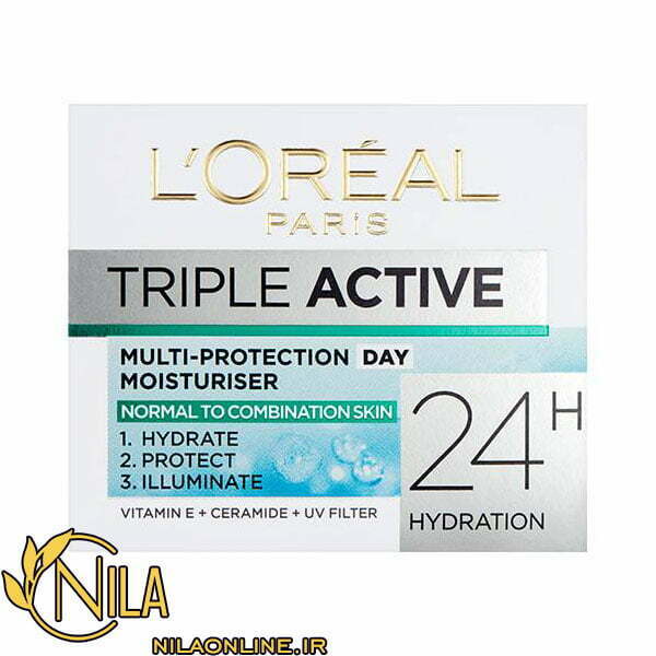 کرم آبرسان روزانه سه کاره لورآل L'Oréal Triple Active حجم 50 میلی لیتر