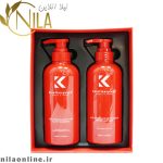 پک شامپو و ماسک مو قرمز کراتین کویین keratine queen